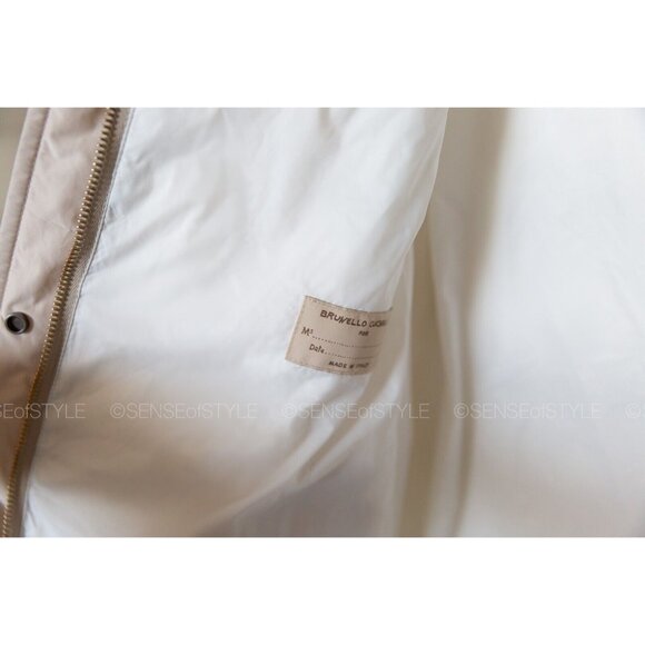 Brunello Women Cucinelli Vest Puffer Long Jacket Coat Monili trim size S - Picture 11 of 13